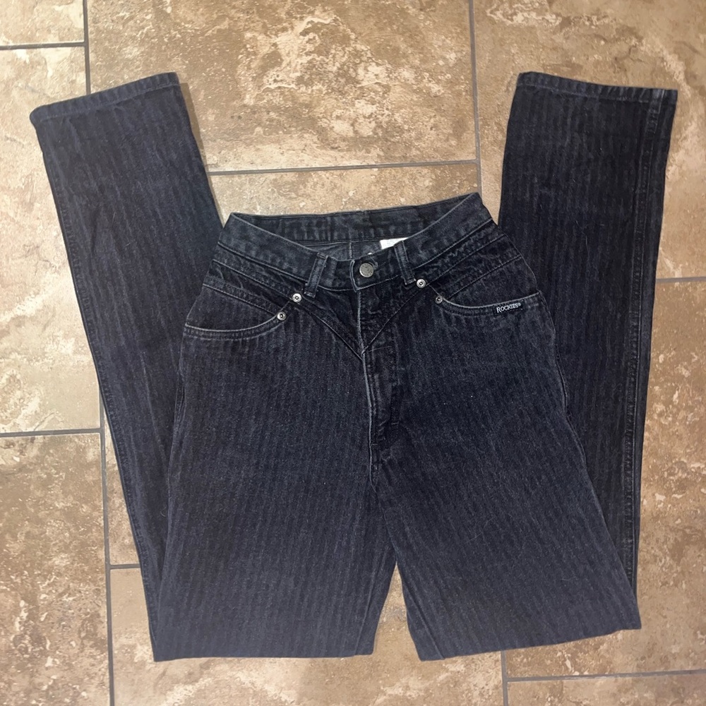 Rockies Bareback 
Black Striped Vintage
High waisted